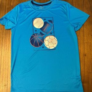 Boys size 14-16 blue sports shirt